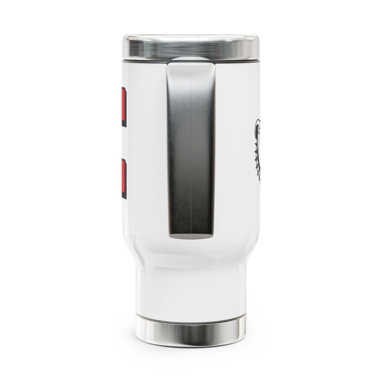 Easton Red Rover Logo Stainless Steel Travel Mug with Handle, 14oz